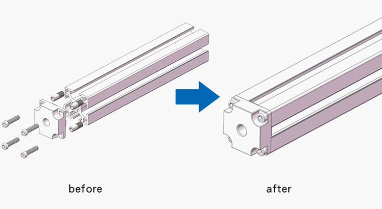 4040 Zinc Baseplate with M8 Hole P104 7026