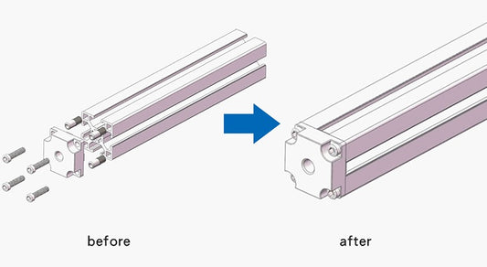 4040 Zinc Baseplate with M8 Hole P104 7026