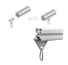 Heavy-duty aluminum alloy sliding tool hanger with a steel carabiner hook mounted in a 4040 T-slot aluminum extrusion