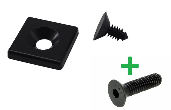 Black-40-series-t-slot-die-cast-end-cap-powder-coated-finish
