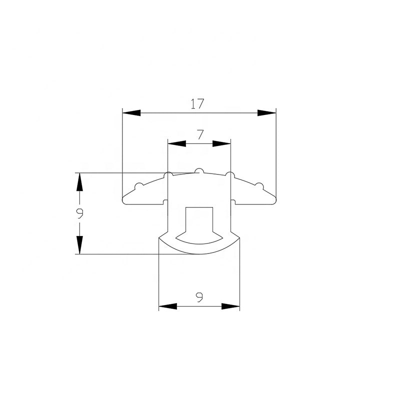 Flexible black rubber T-slot thread filler strip and slot cover for sealing aluminium extrusion channels, 2020 and 4040 series compatible