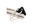 Black nylon sliding tool hanger with a metal carabiner hook installed in the channel of a 4040 aluminum T-slot extrusion