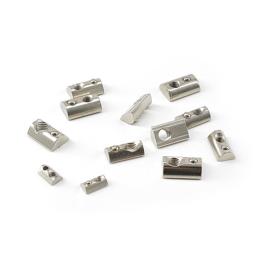 1-Hole Roll-in T-nuts with Ball Spring