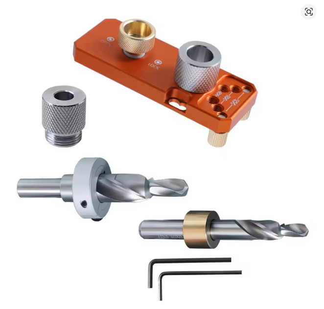 Alignment jig for drilling and counterboring holes in 2020, 3030, and 4040 aluminum T-slot extrusions for recessed screw heads