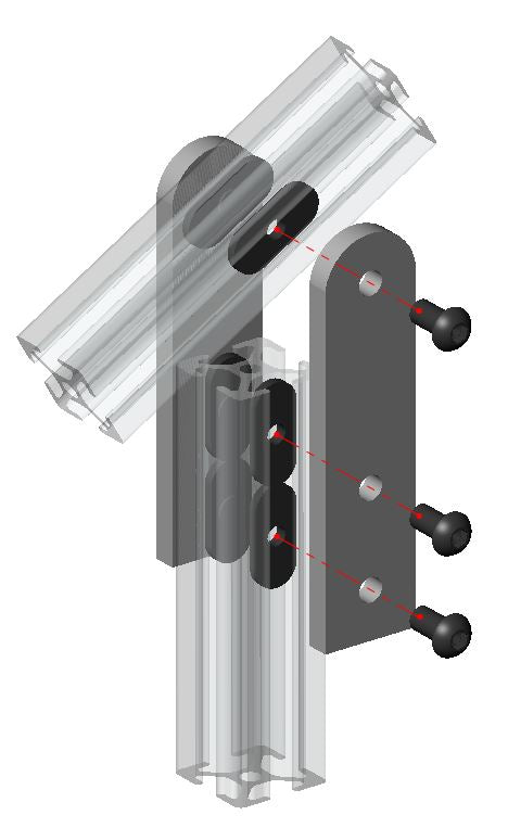 t-slot-extended-straight-structural-pivot-arm-assembly