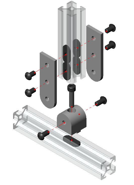 t-slot-standard-structural-single-bolt-pivot-assembly-with-dual-straight-arms